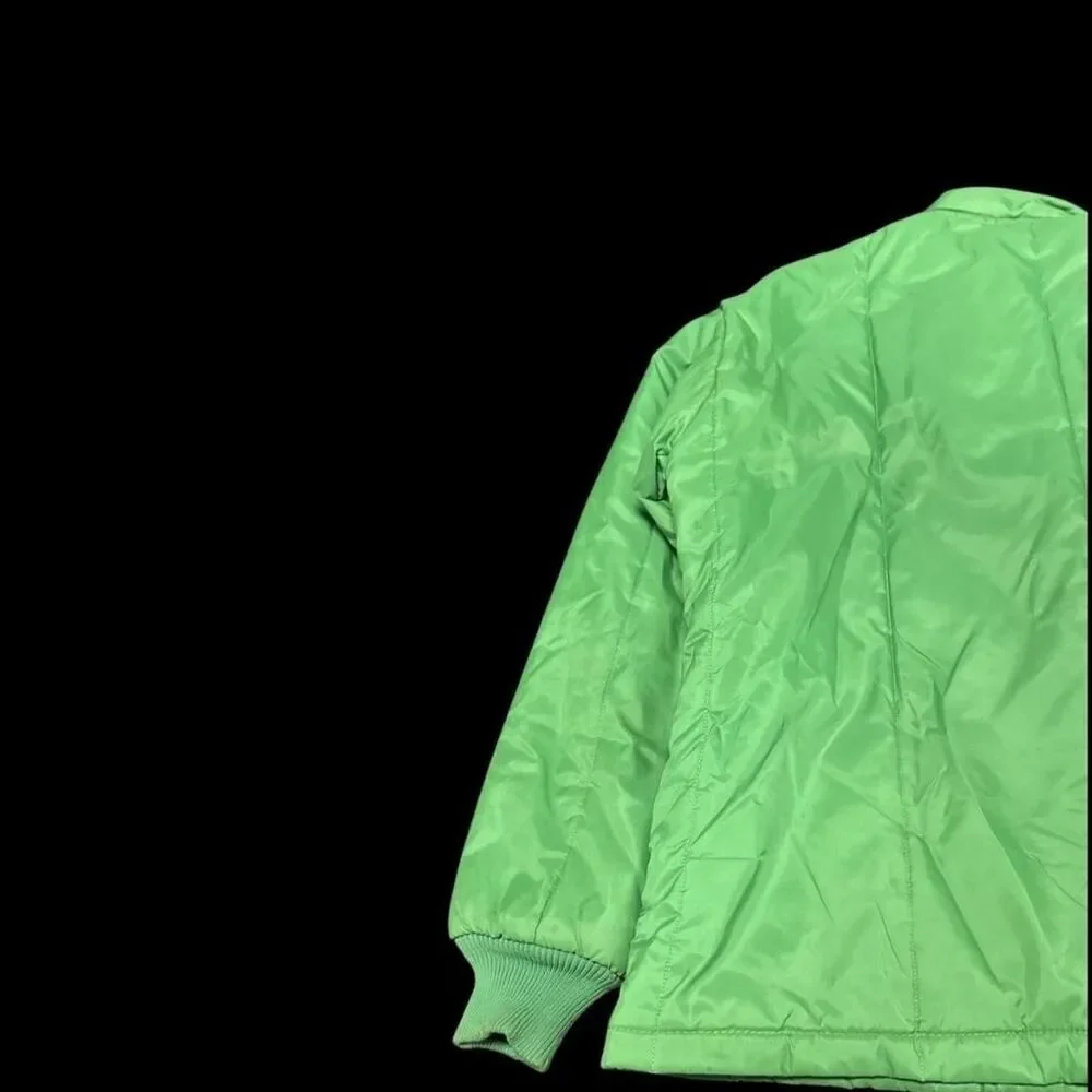 Vintage 70s John Deere Quilted Puffer Green Jacket USA Swingster LG RARE GREAT